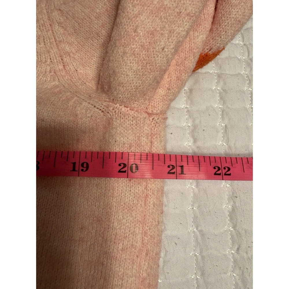 Witty Fox Pink Lips Long Sleeve, Open Back Sweater, V Neck, XL - Picture 5 of 8